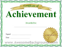 achievement certificate - powerpoint backgrounds