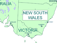 zoomed in australian map showing place names- powerpoint maps