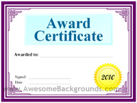 award certificate - powerpoint backgrounds