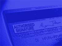 credit card fraud - authorised signature - powerpoint backgrounds