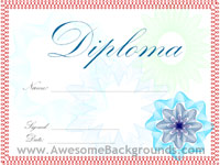diploma certificate - powerpoint backgrounds