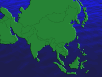 asia map - powerpoint backgrounds