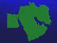 middle east map - powerpoint backgrounds