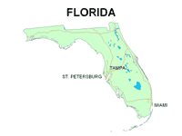 florida us state map - powerpoint maps