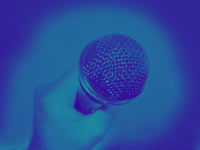 microphone - powerpoint backgrounds