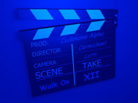 movie clapper board from the entertainment Set