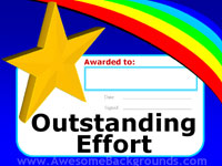 outstanding effort certificate - powerpoint backgrounds