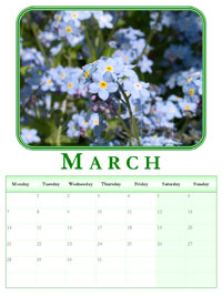 powerpoint calendar March