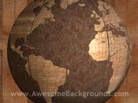 rusty old world globe - powerpoint backgrounds