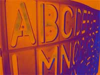 alphabet stencil abc english - powerpoint backgrounds