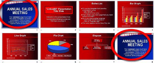 common slide on the first and last slide